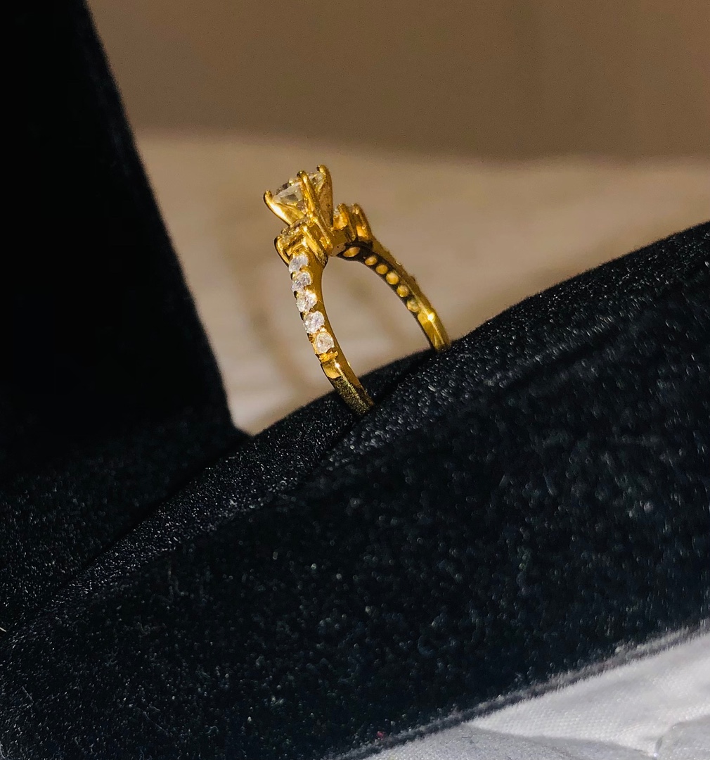 joyas, relojes y accesorios - ANILLO ORO 14K CON DIAMANTES ORIGINALES. 7