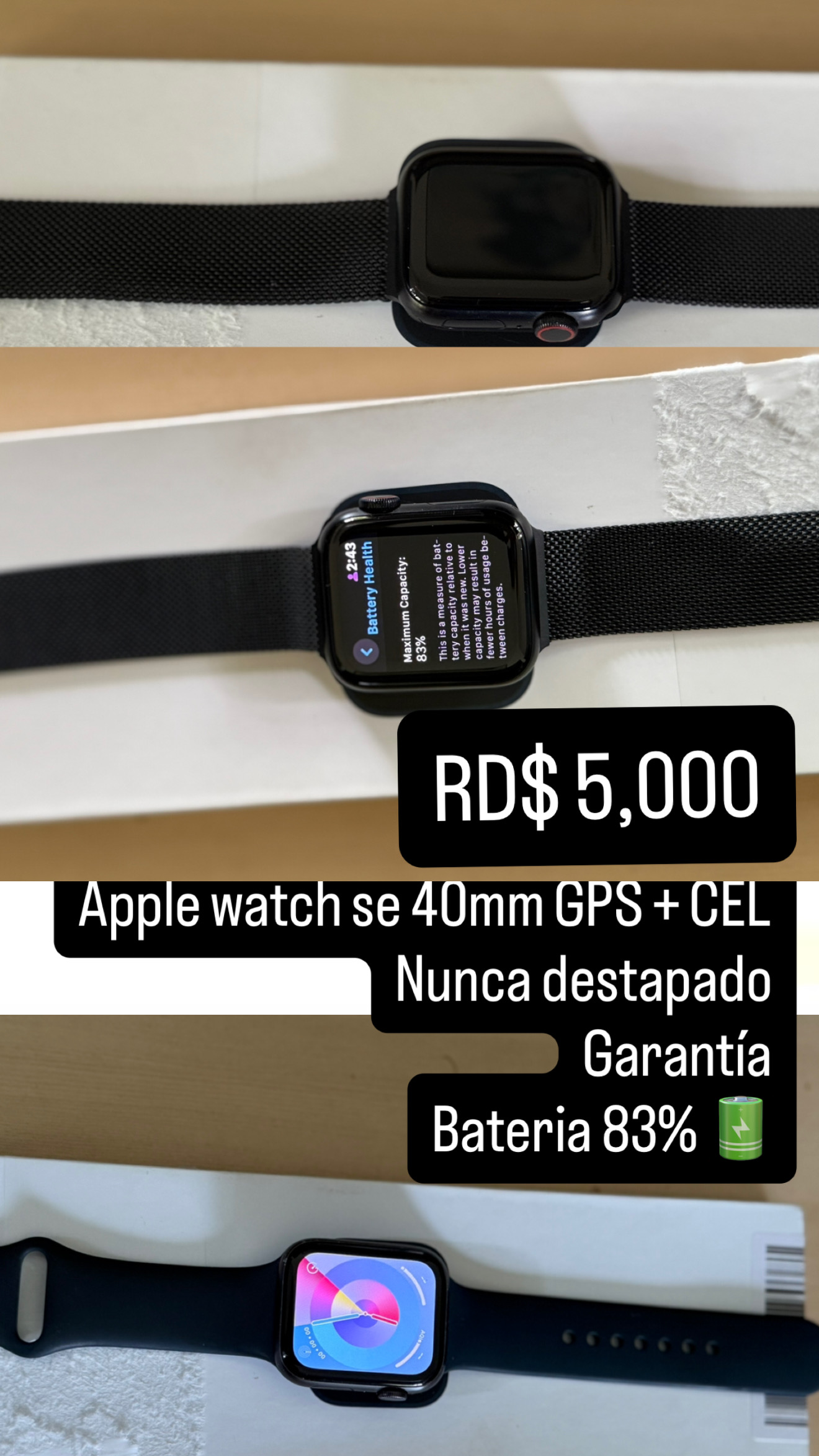 celulares y tabletas - Apple watch se 2nd generacion 3