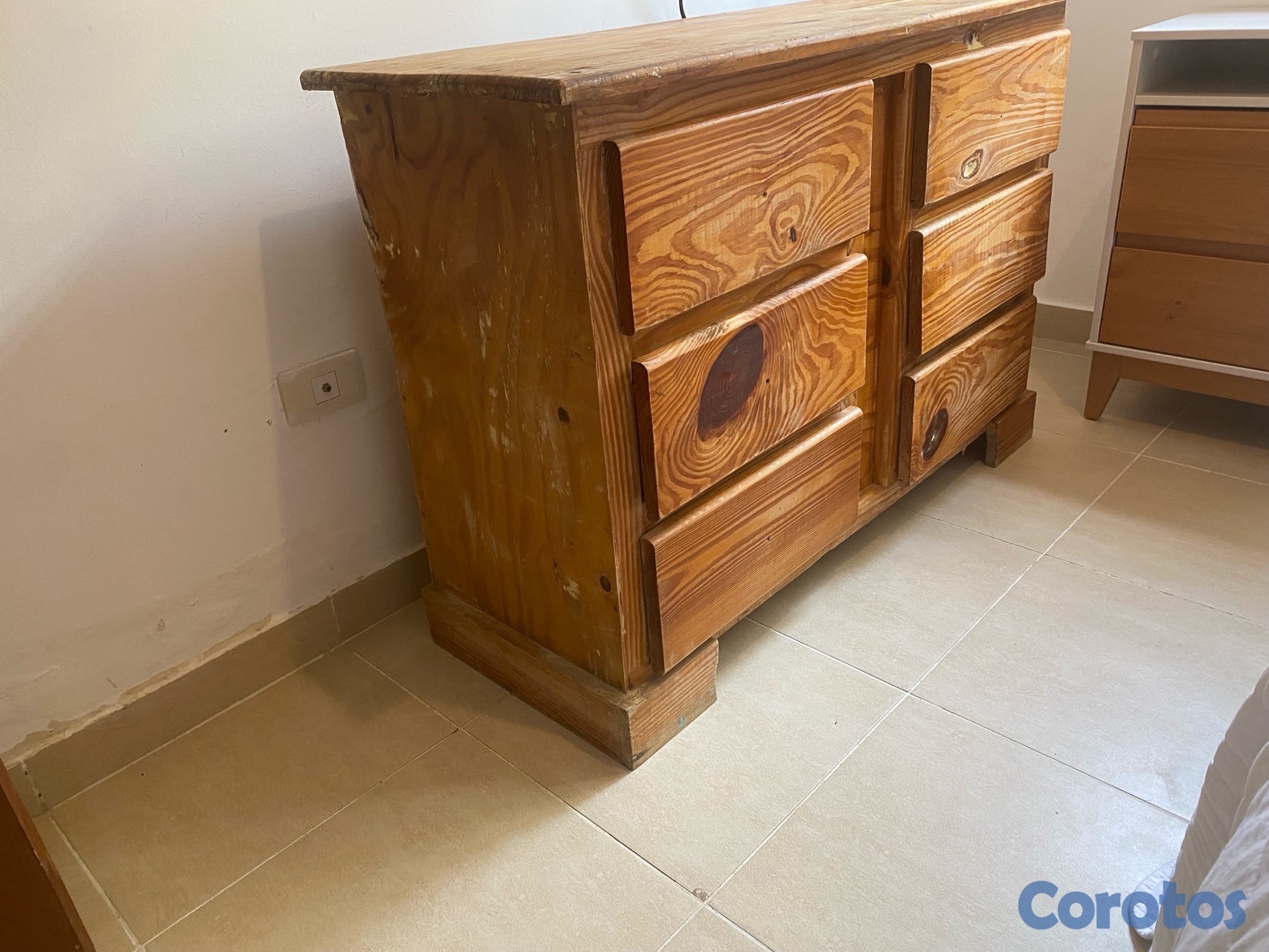 muebles y colchones - Mueble de pino estilo boho rústico – Aparador 4