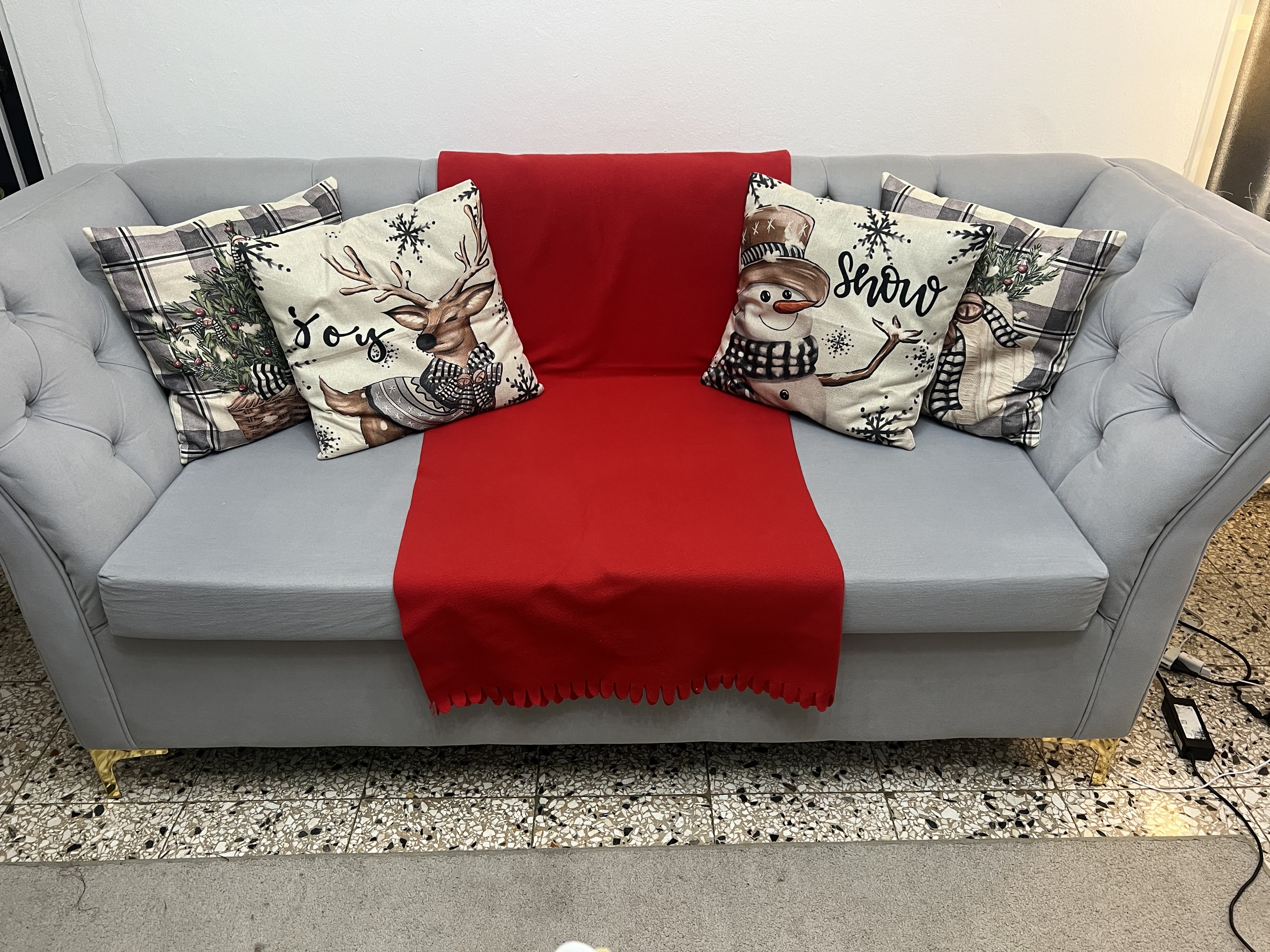 muebles y colchones - sofá gris 4
