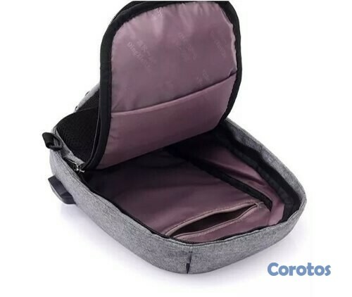 carteras y maletas - Mini mochila antirrobo impermeable con puerto de carga USB 4