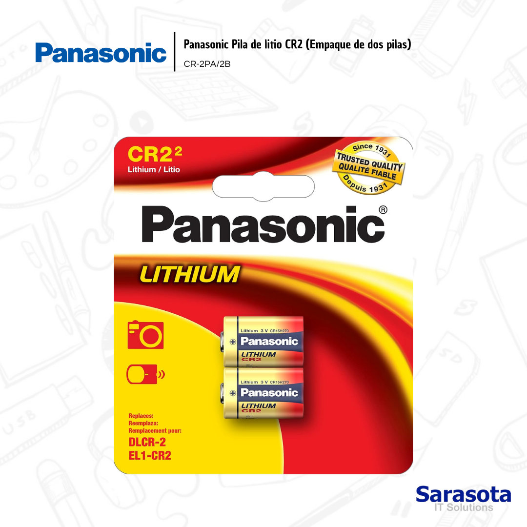 accesorios para electronica - Pila de litio CR2 (Empaque de dos pilas) Panasonic 0