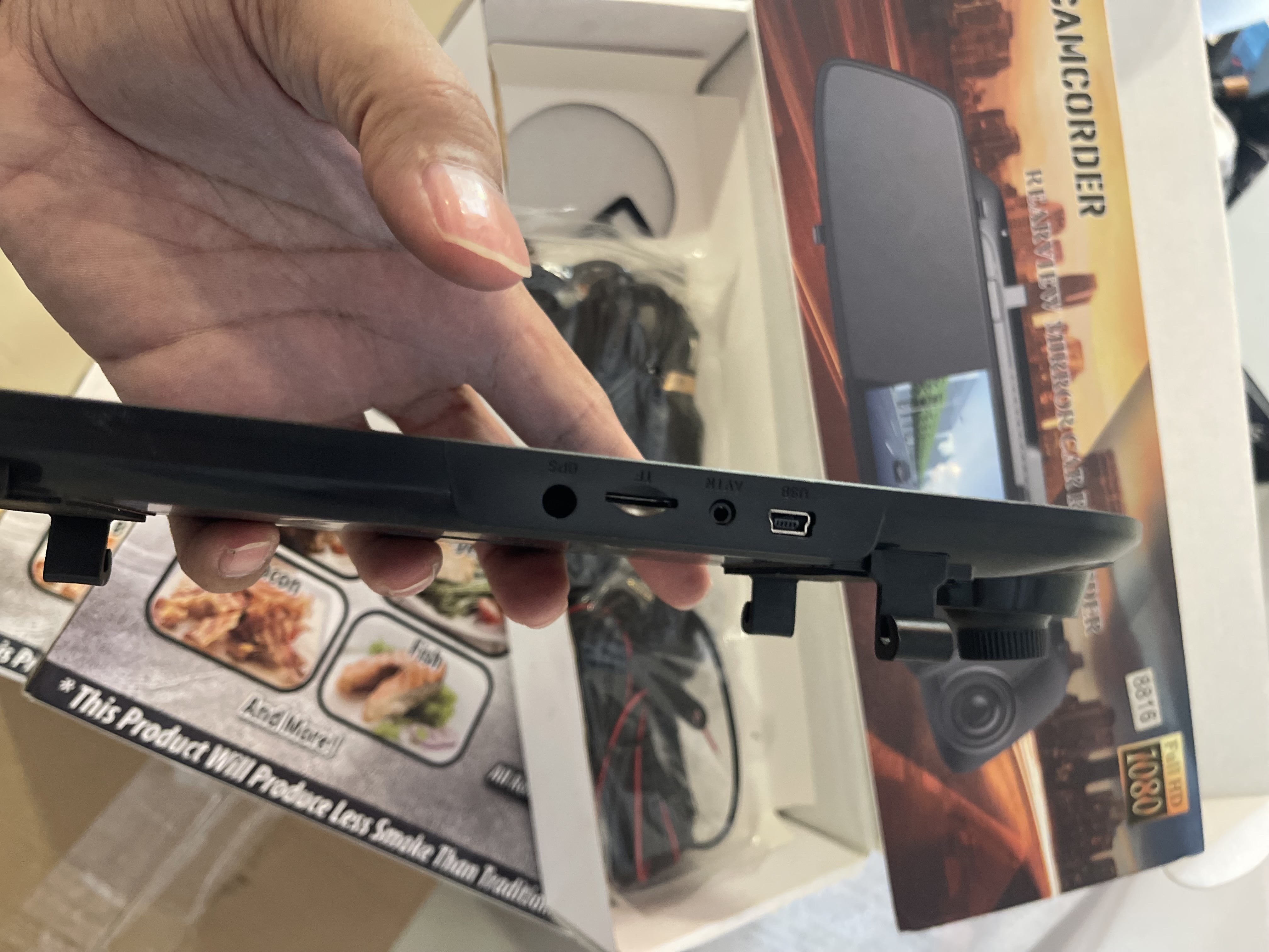 accesorios para vehiculos - Cámara trasera en Retrovisor Universal  4