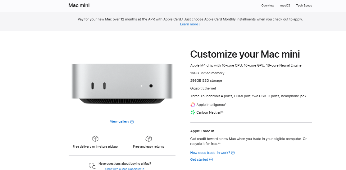 computadoras y laptops - Mac Mini M4 (2025) – Nueva, Sellada en Caja 4