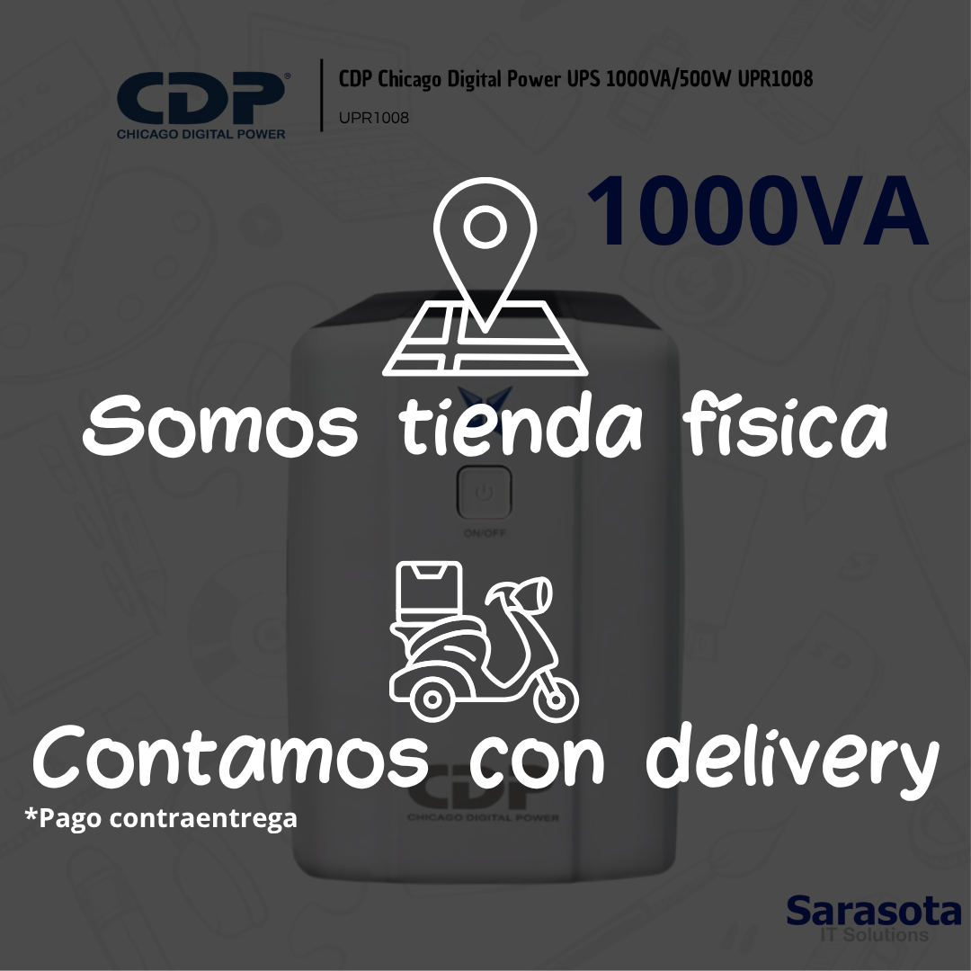 accesorios para electronica - CDP Chicago Digital Power UPS 1000VA/500W UPR1008 2