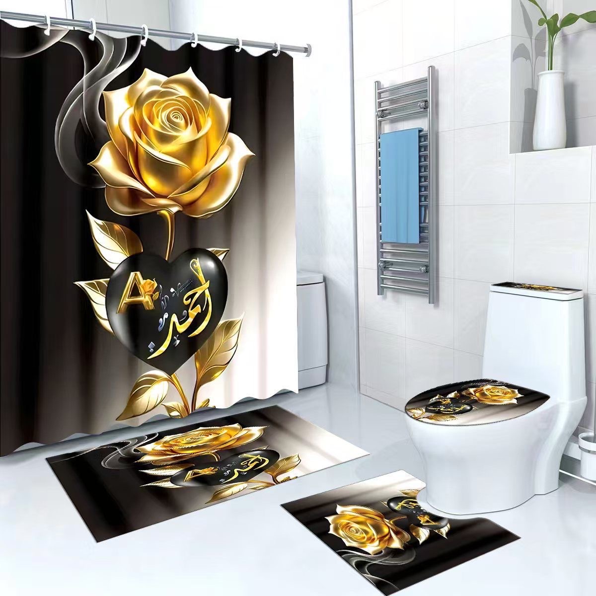 decoración y accesorios - alfombras de baño 5 piezas 