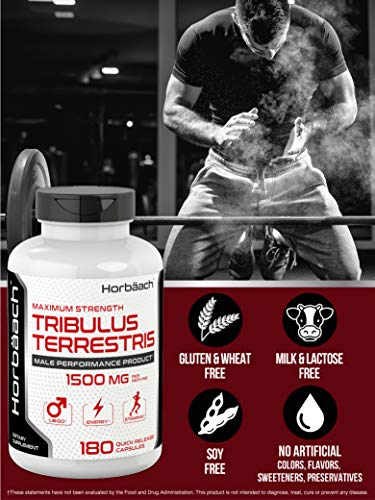 Salud y Equipamiento Médico - Tribulus Terrestris Para Hombres 1500 Mg 180cap Horbaach 3