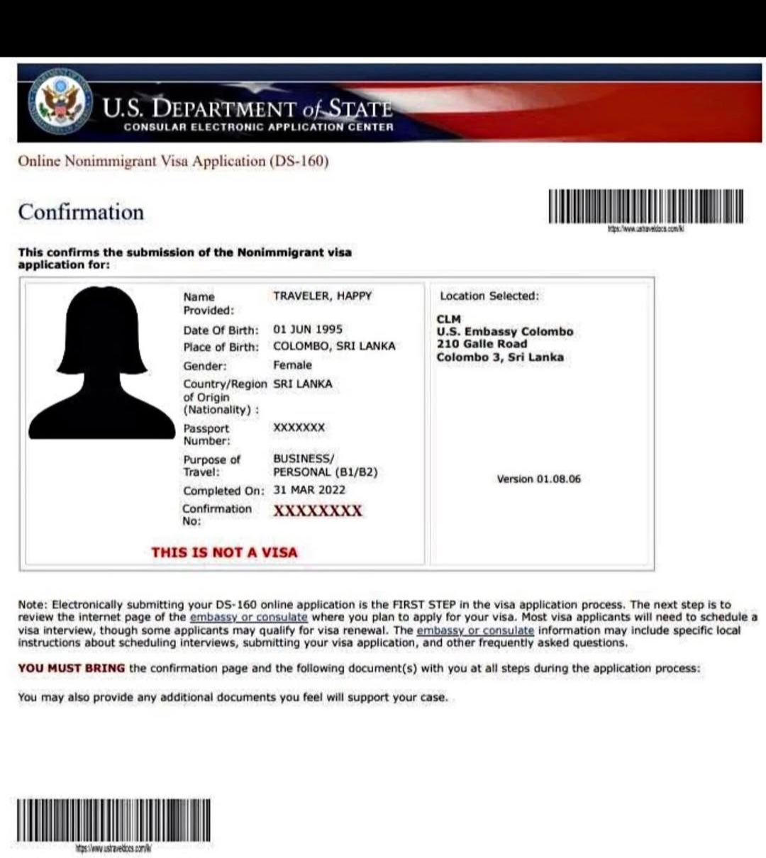 servicios profesionales - Llenado de Formulario DS-160 para Visa Americana B1/B2 1