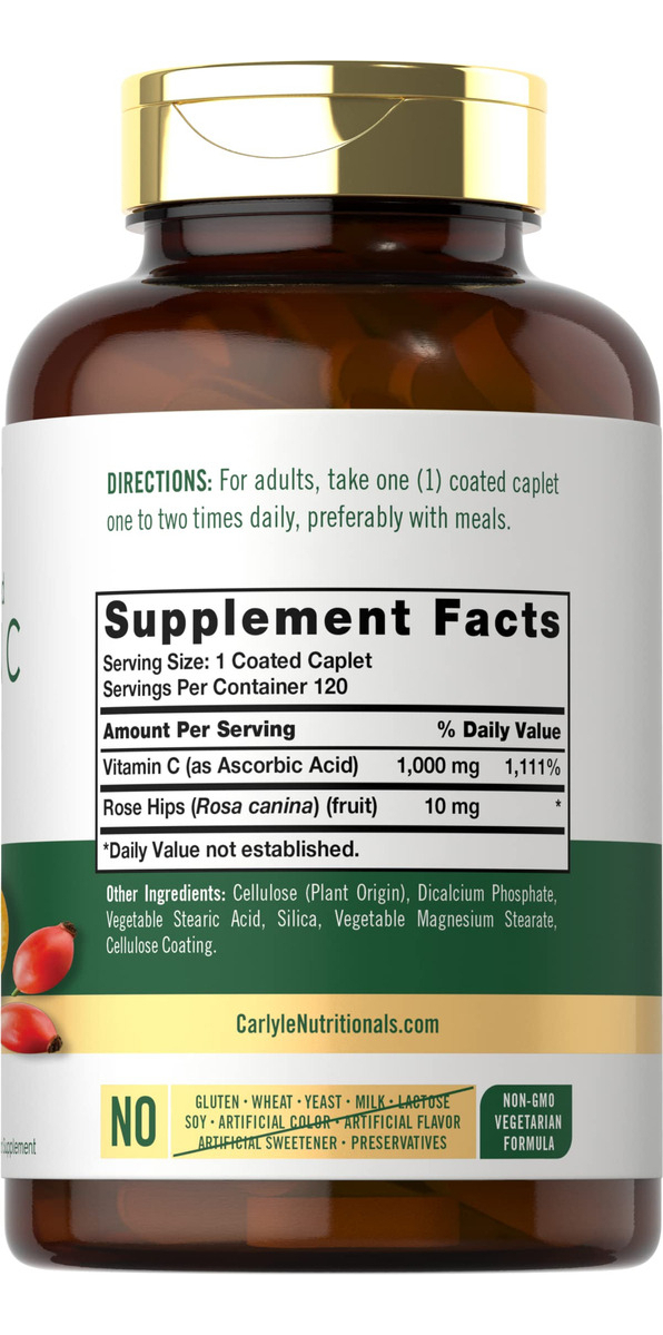 Salud y Equipamiento Médico - Carlyle Vitamina C 1000mg | Liberacion Programada | 120 Caps 1