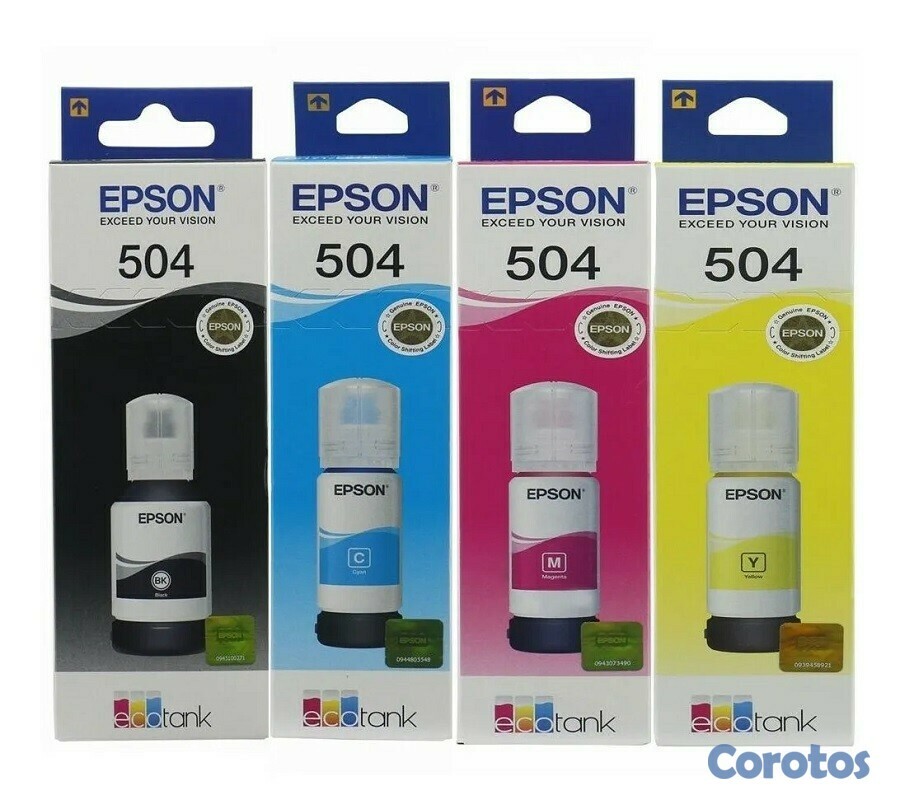 computadoras y laptops - BOTELLA DE TINTA EPSON T504  EN TODOS LOS COLORES PRECIO POR COLOR  2
