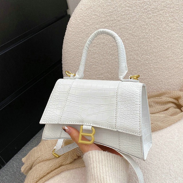 carteras y maletas - Cartera blanca en estilo Balencia-ga  1