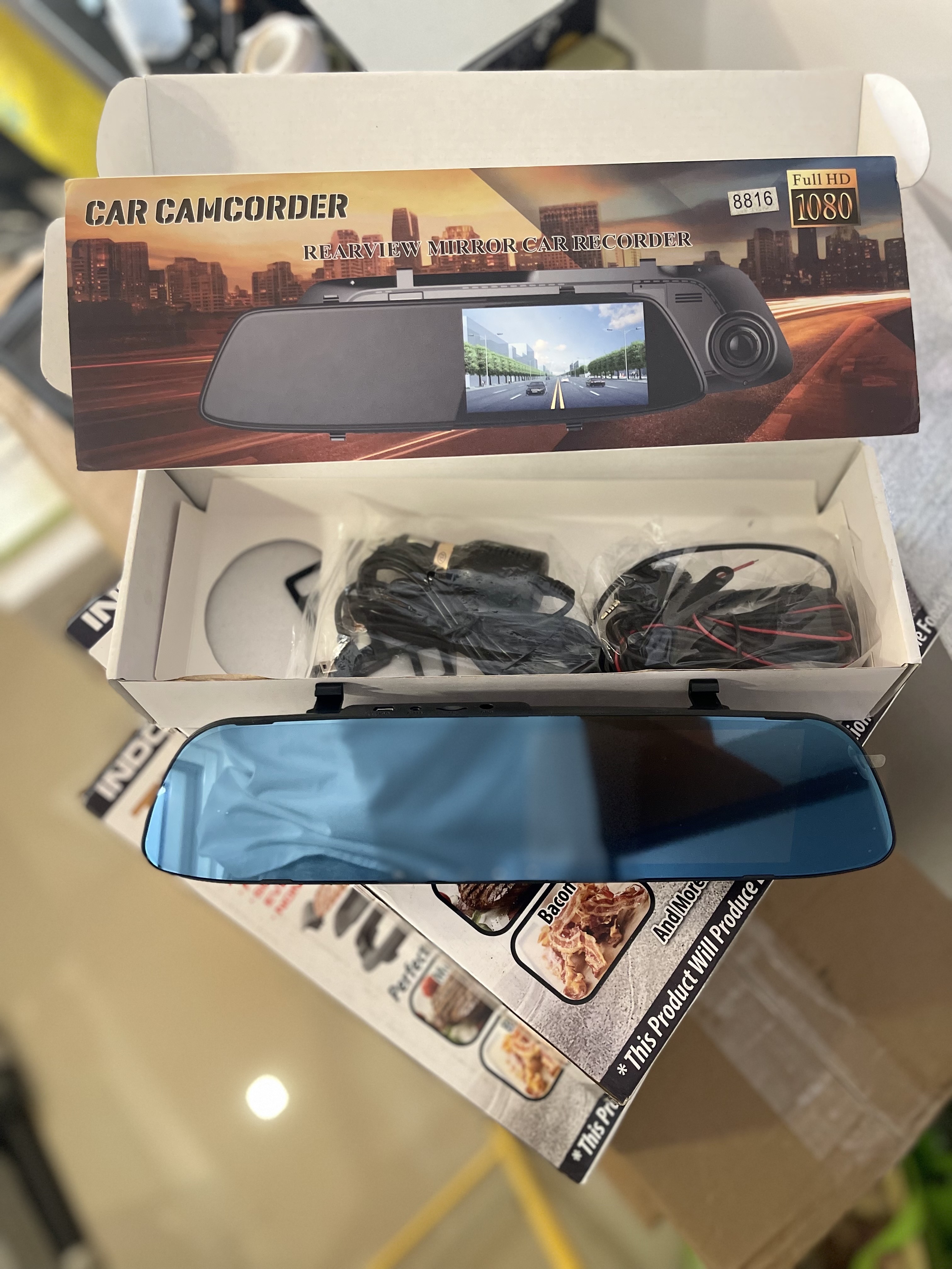 accesorios para vehiculos - Cámara trasera en Retrovisor Universal  2