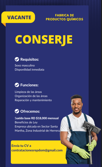 empleos disponibles - Conserje Masculino  0