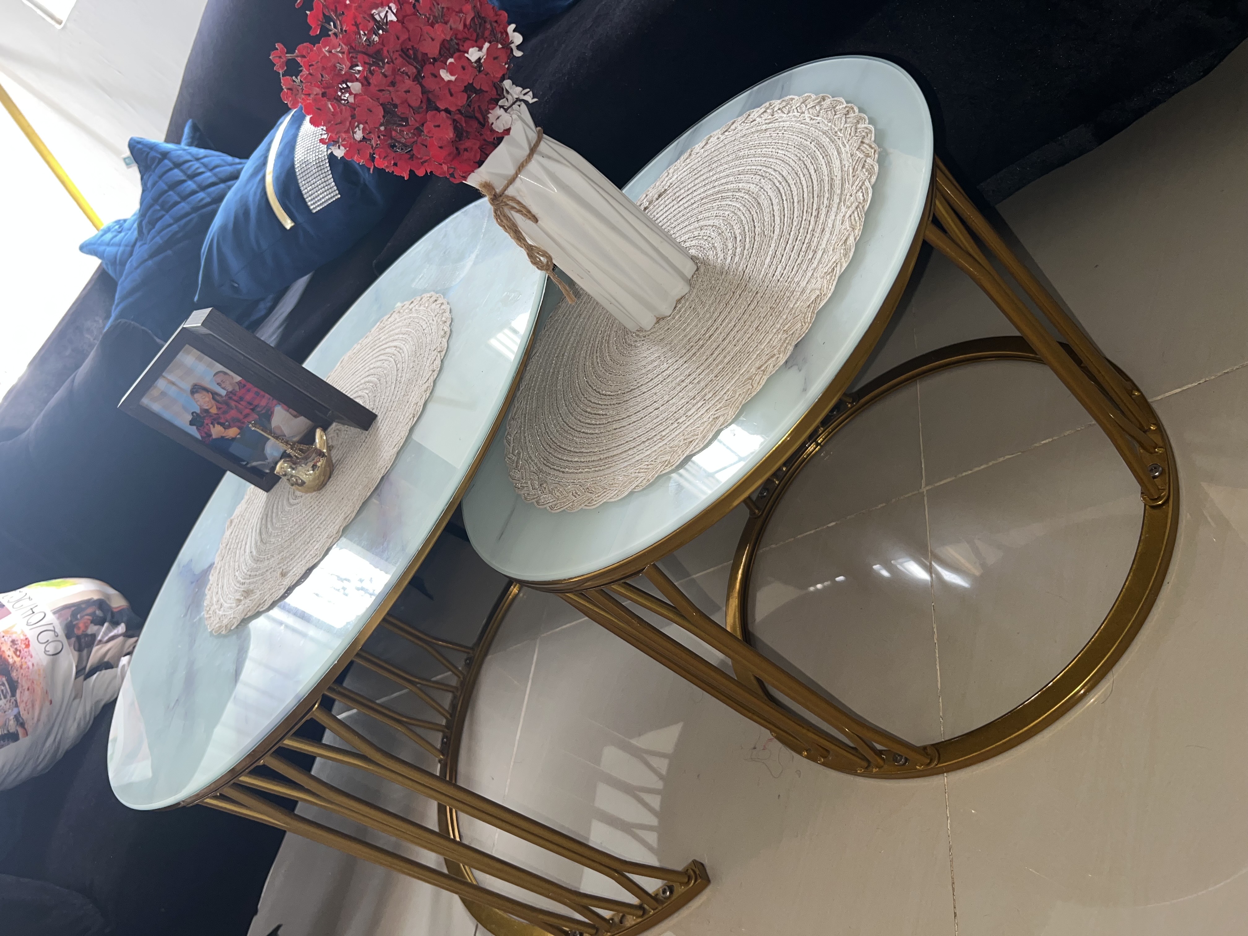 decoración y accesorios - venta de mesas con tope de  cristal  2
