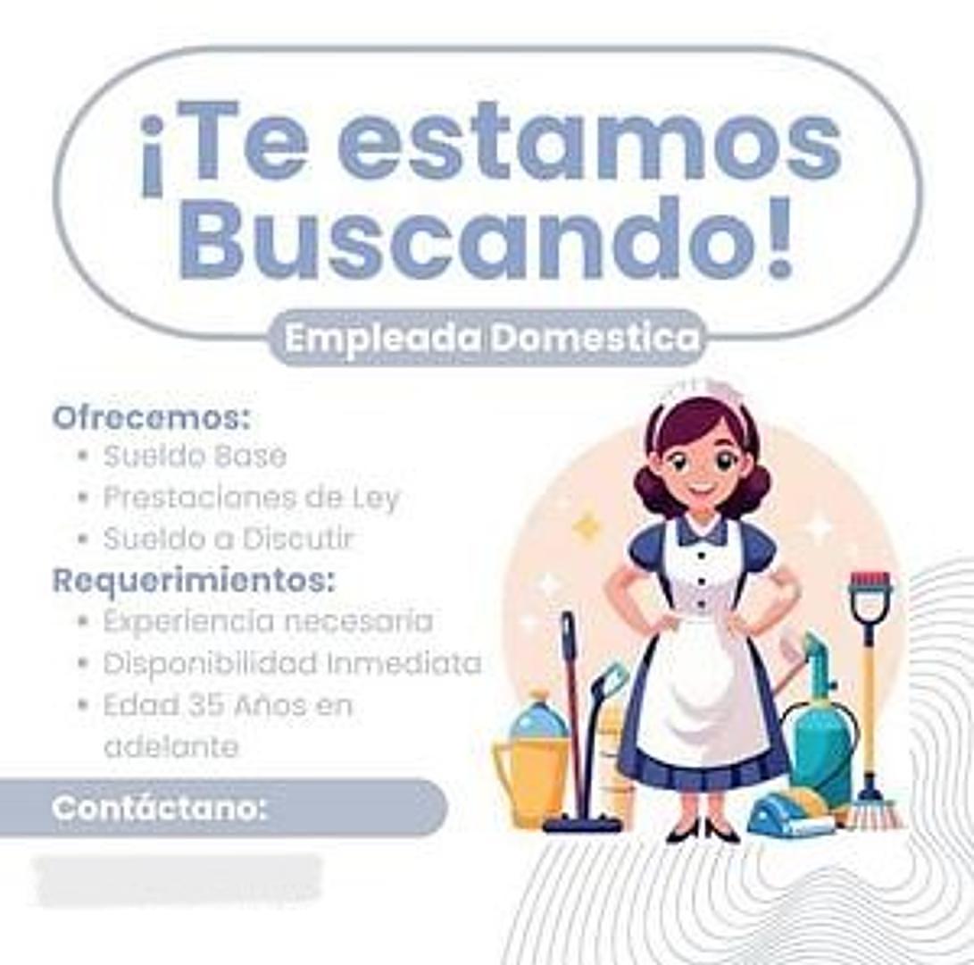 empleos disponibles - Busco Empleada Doméstica con Dormida en Santiago. 