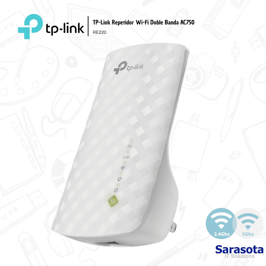 accesorios para electronica -  TP-Link Repetidor RE220 Doble Banda AC750 2