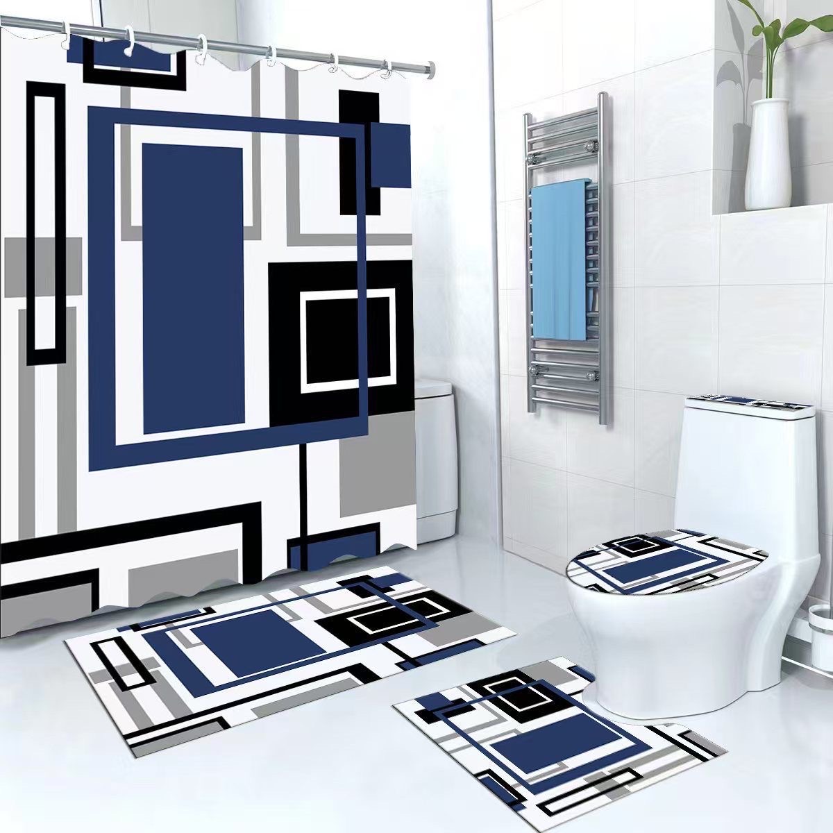 decoración y accesorios - alfombras de baño 5 piezas  1
