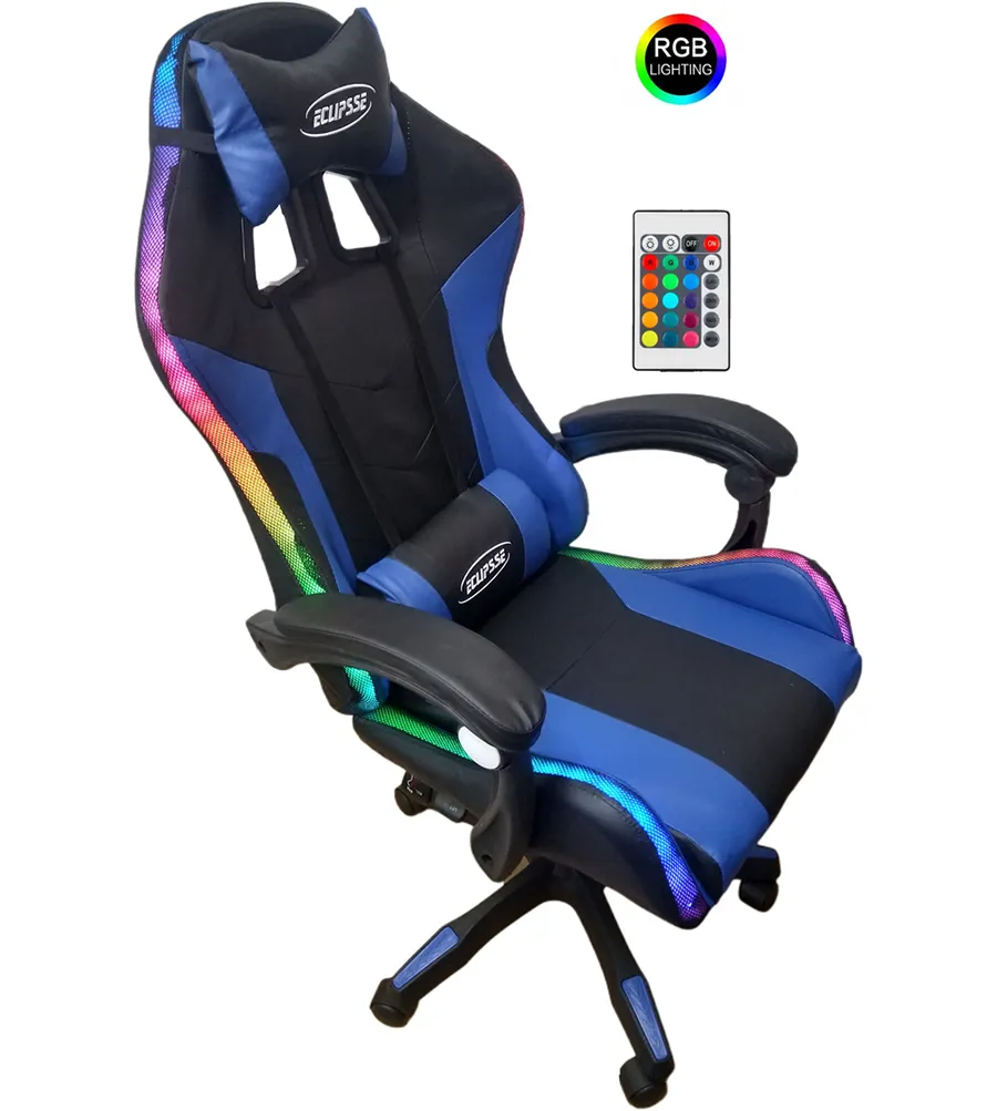 muebles y colchones - silla gamer con luces  1