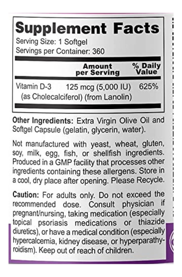 Salud y Equipamiento Médico - Vitamina D3 125 Mcg Biophix - Unidad 1