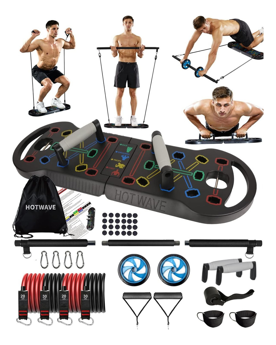 Salud y Equipamiento Médico - Equipo De Ejercicio Portatil Hotwave Con 16 Accesorios De Gi 0