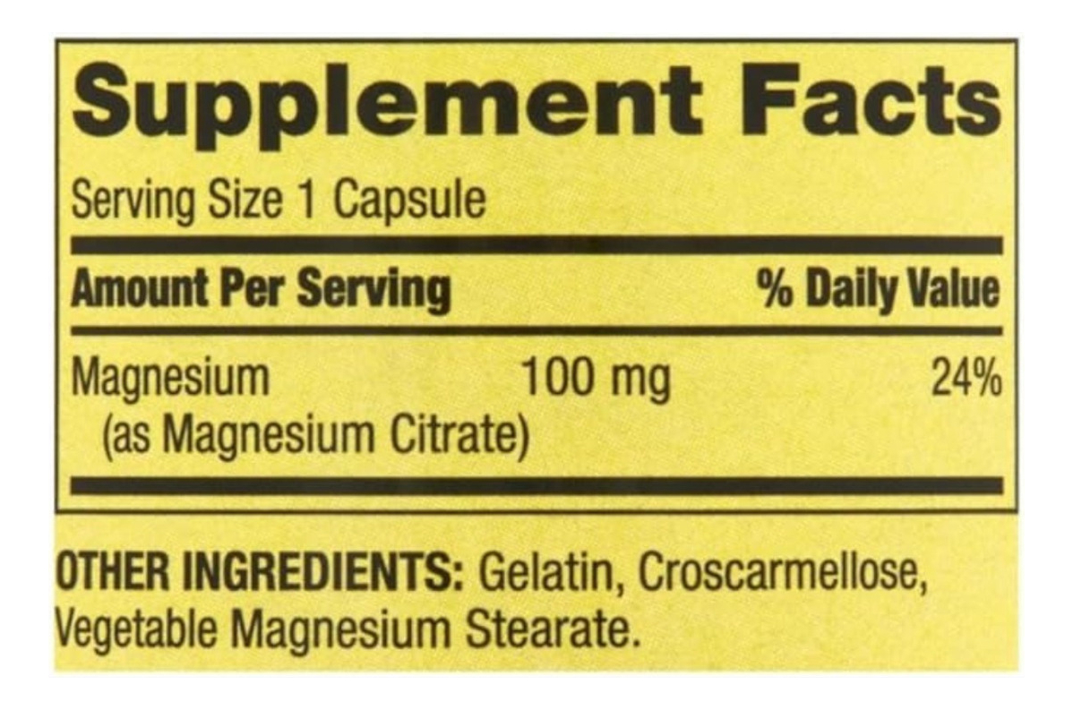 Salud y Equipamiento Médico - Citrato De Magnesio 100 Mg - Unida - Unidad A $2009 1