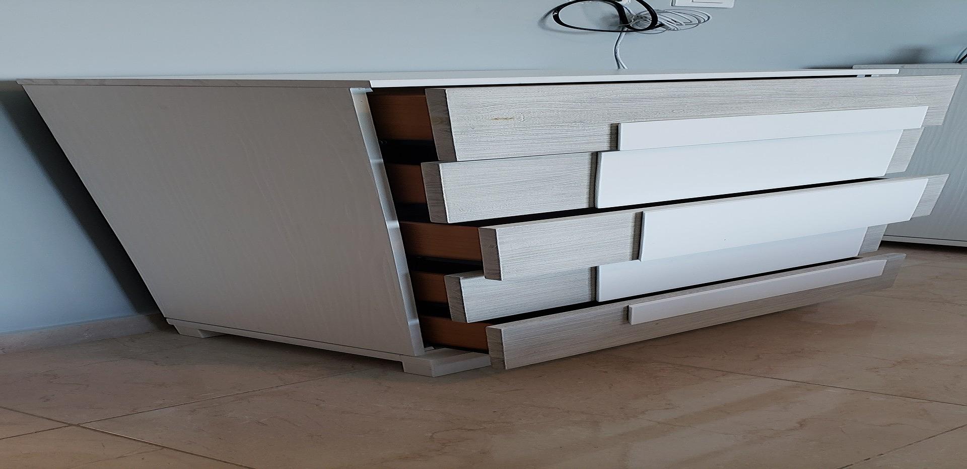 muebles y colchones - Gavetero Alta blanco y gris,Oferta especial de viernes negro 6
