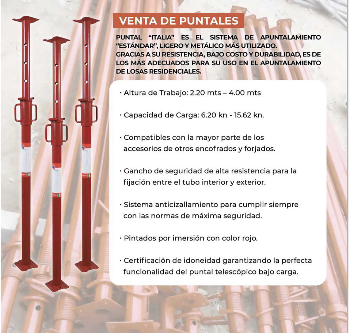 construccion e industrial - ventas de puntales de hierros ITALIANO 2