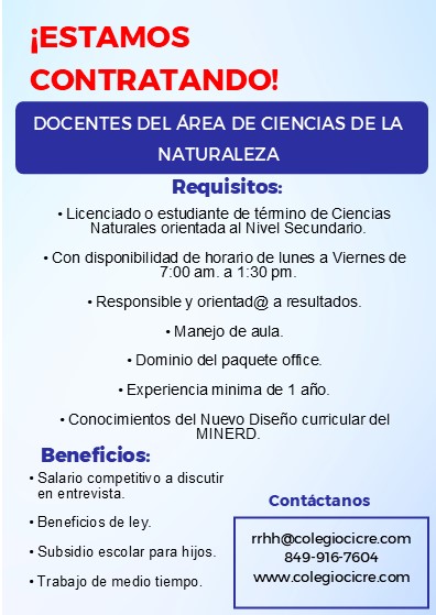 empleos disponibles - Docentes 
