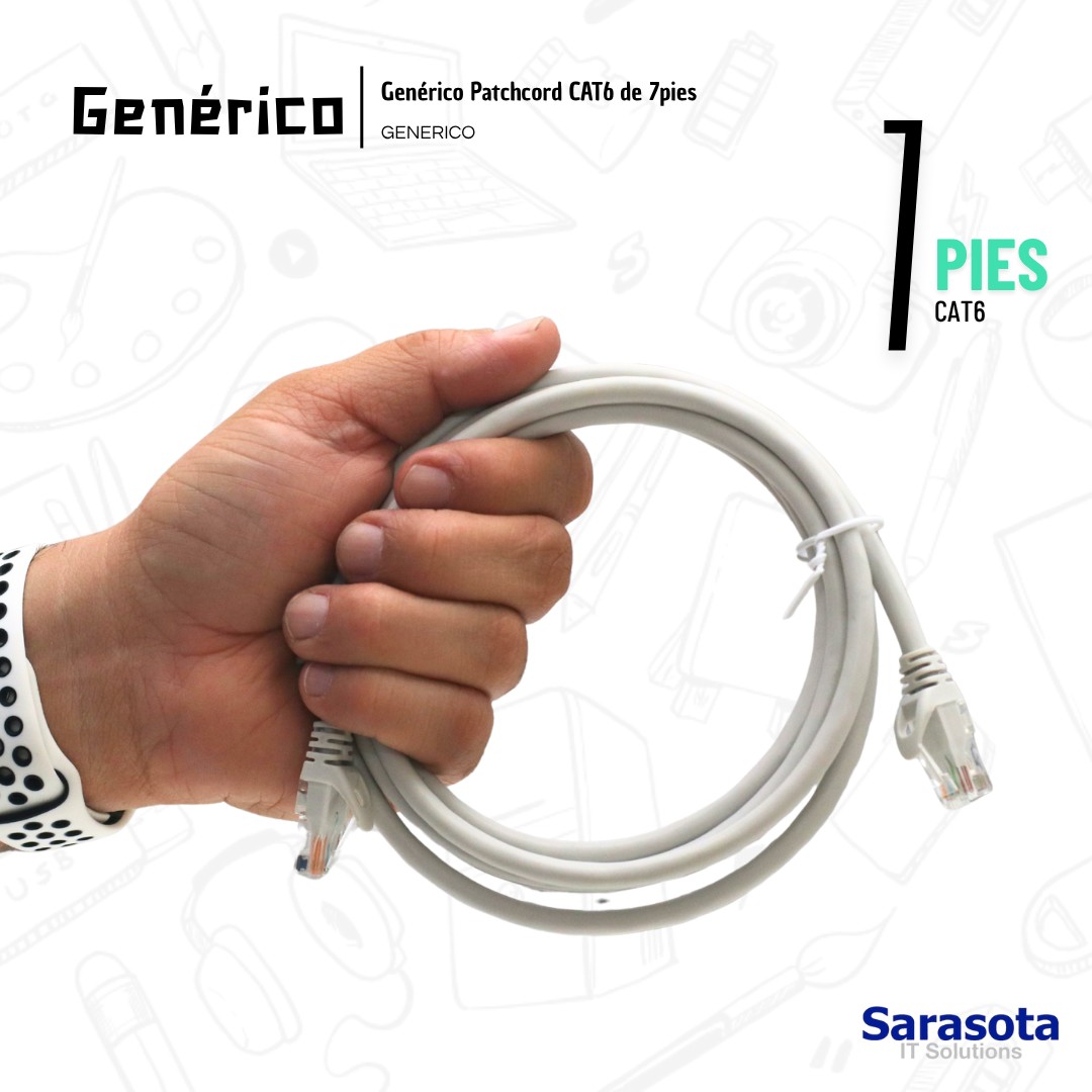 accesorios para electronica - Patch Cord RJ45 CAT6 de 7 pies 1