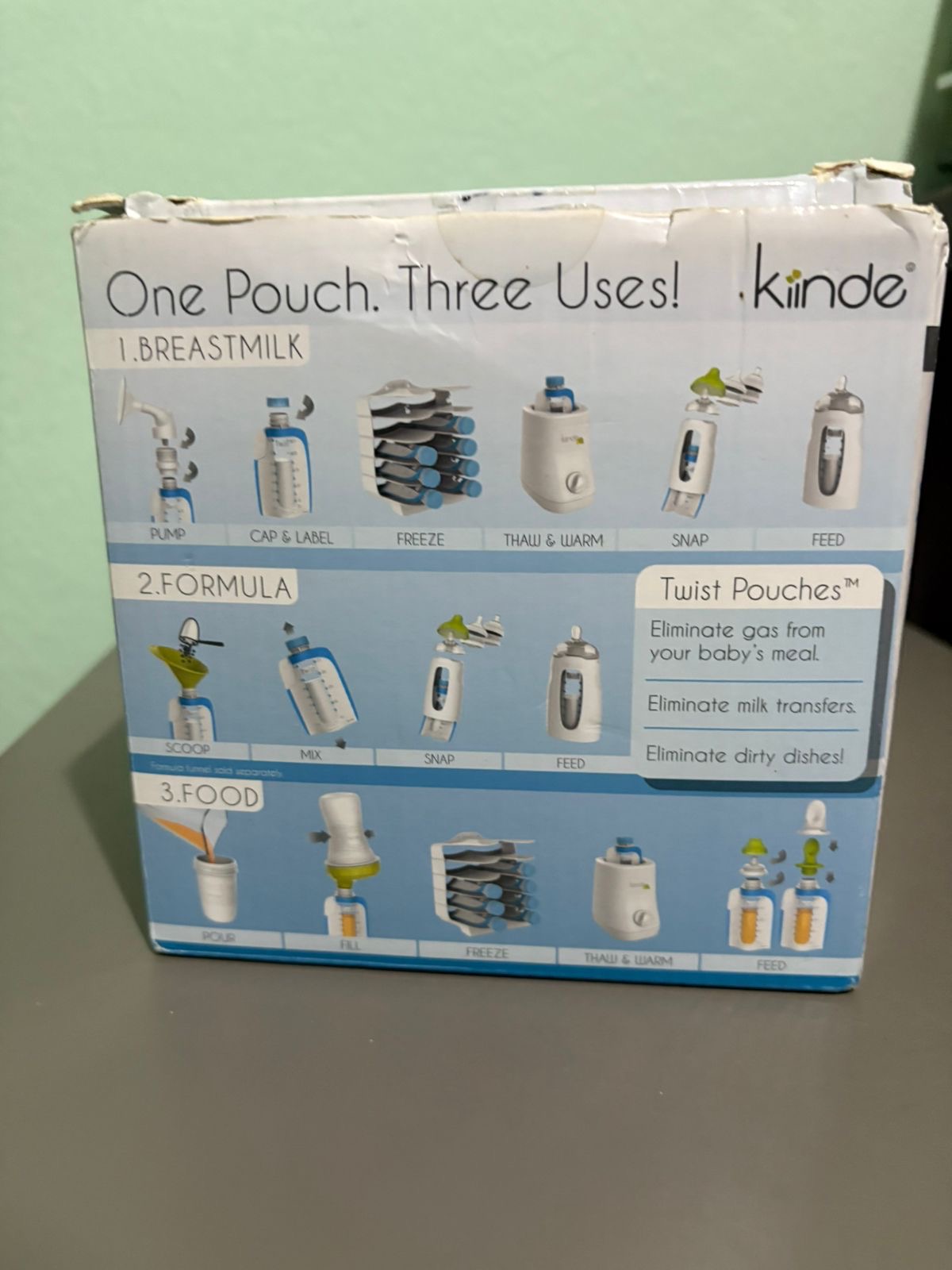 cuidado y nutricion - Bolsas Kiinde Twist 6 oz – 40 fundas nuevas  1