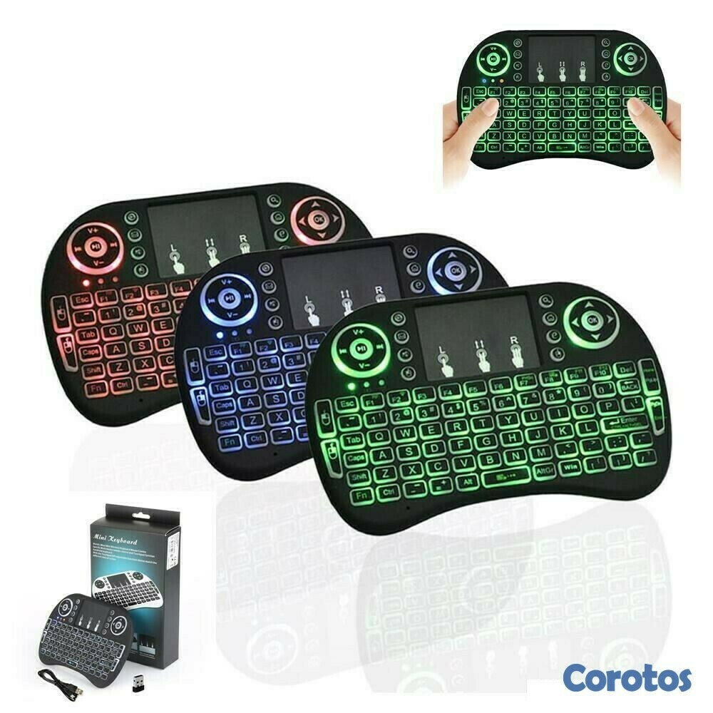 tv - Mini teclado con luz para Smart TV, TV Box, PC o Laptop 1