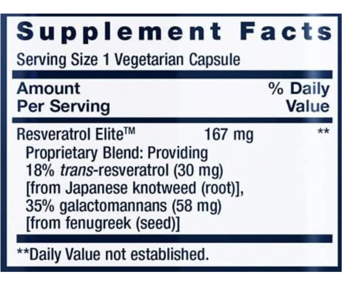 Salud y Equipamiento Médico - Resveratrol Elite 30 Cápsulas 1