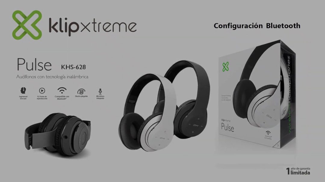 computadoras y laptops - AUDIFONO CON MICROFONO KLIPX - PULSE, BLUETTOTH - STEREO, 8 HORAS DE REPRODUCCIO