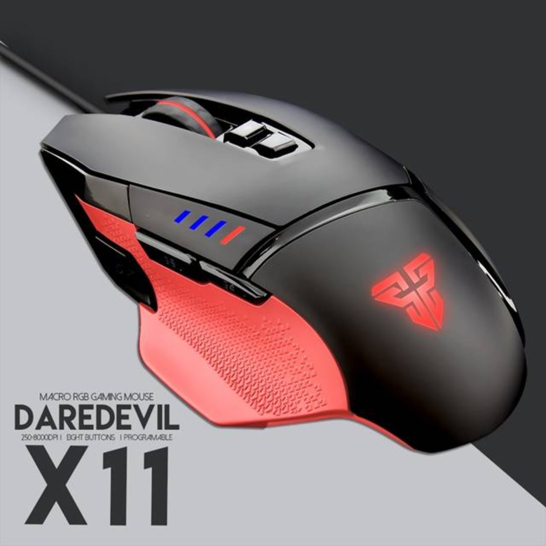computadoras y laptops - MOUSE Fantech USB GAMIN (Mod.X11) NEGRO PARA JUGADORES VIP, ALTO NIVEL DE JUEGO  1