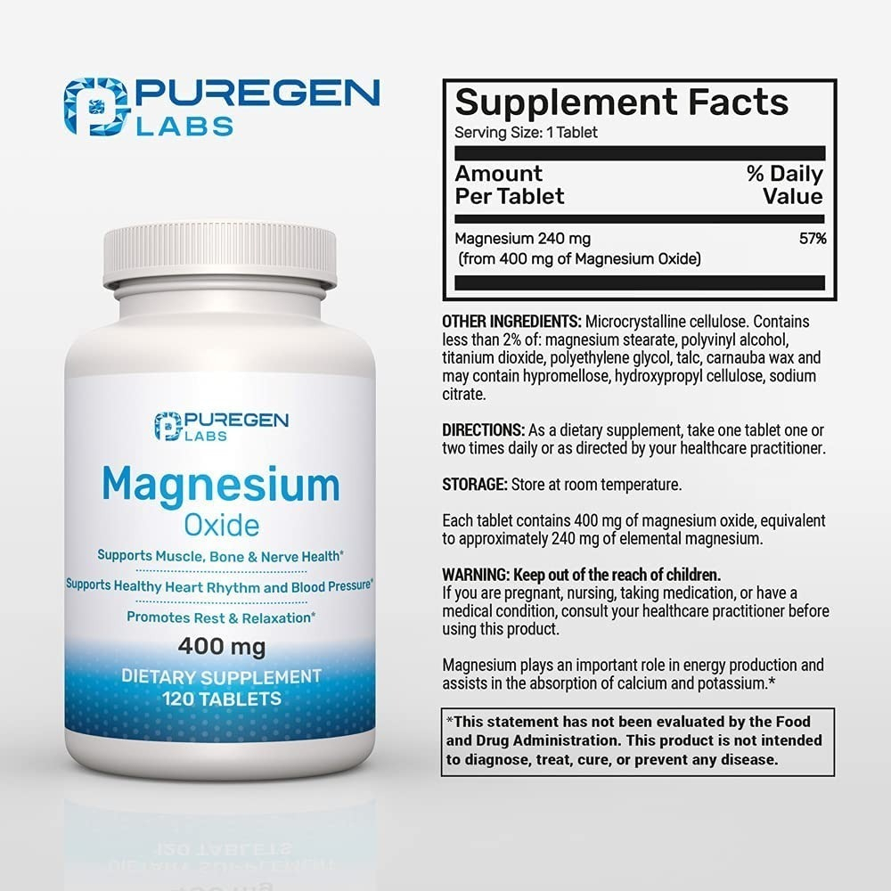 Salud y Equipamiento Médico - Oxido De Magnesio 120 Tab P Pur - - Unidad A $1216 1