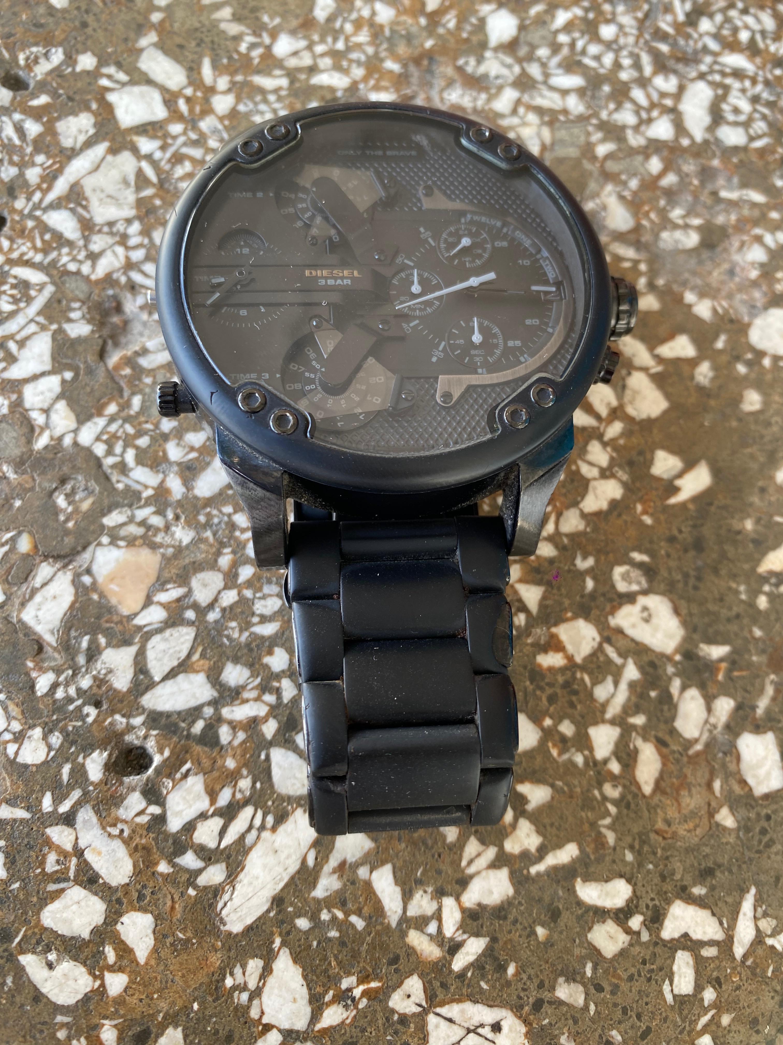 joyas, relojes y accesorios - RELOJ DIESEL 3BAR BLACK ORIGINAL 7
