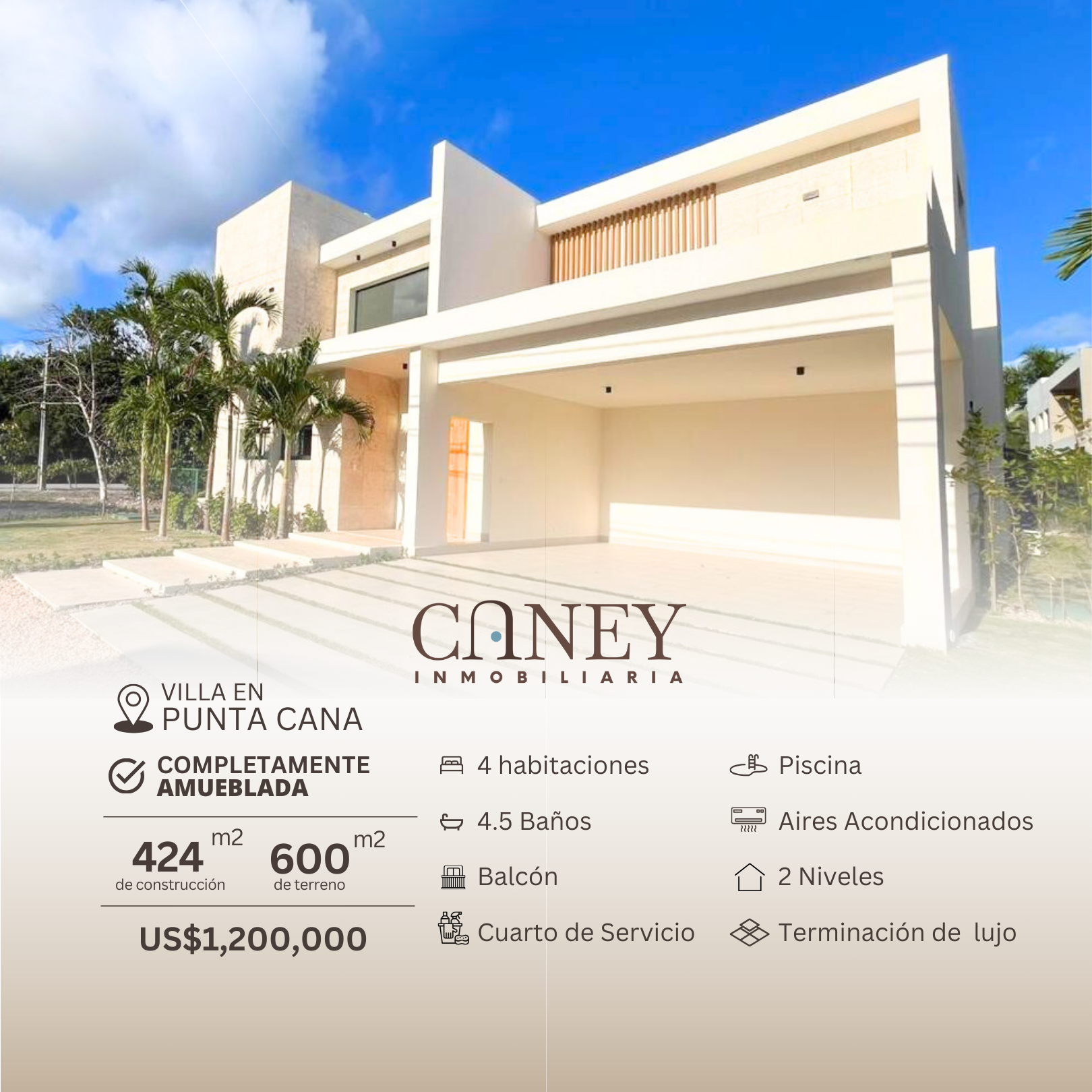 casas vacacionales y villas - VILLA AMUEBLADA PUNTA CANA VILLAGE 0