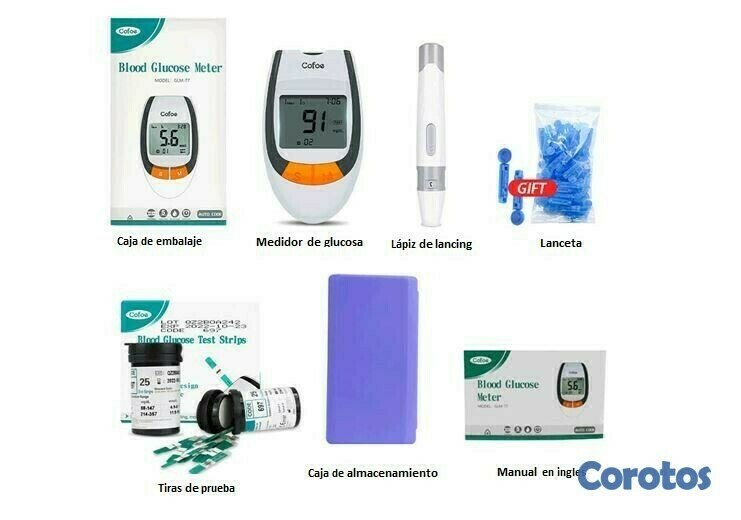 Salud y Equipamiento Médico - Medidor de la glucosa + Kit de lápiz de lancet, lanceta y agujas de ex 4
