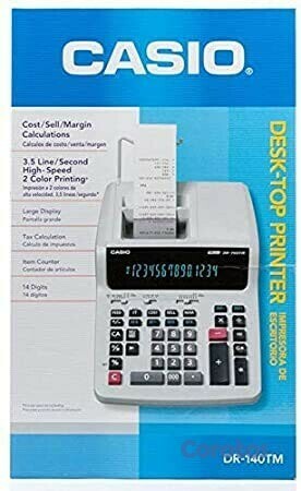 impresoras y scanners - CALCULADORA CASIO, SUMADORA DE PAPEL ,DR-140TM, PARA USO PESADO,ALTA CALIDAD 2
