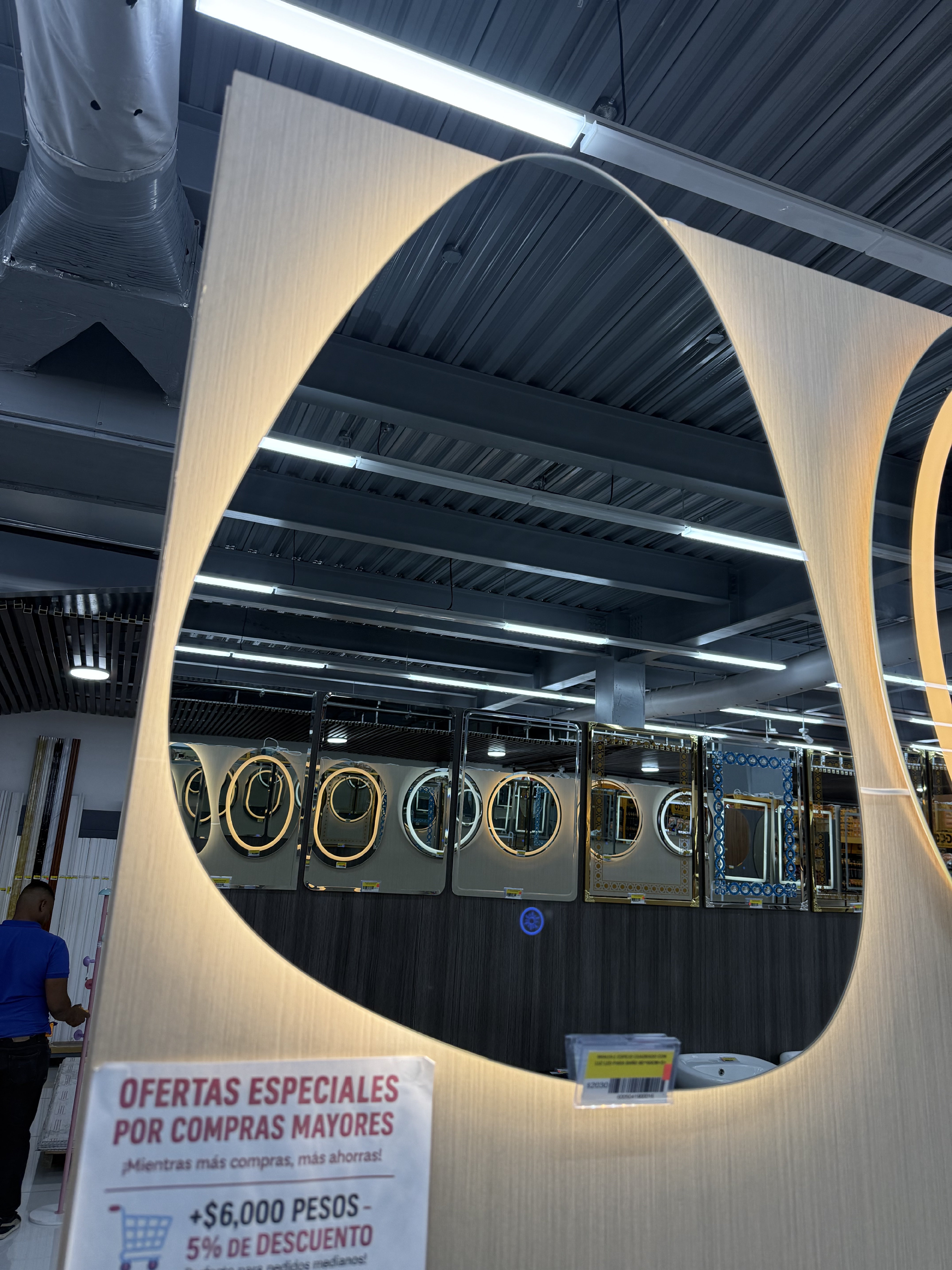 decoración y accesorios - espejo nuevo con tonos de luz led  0