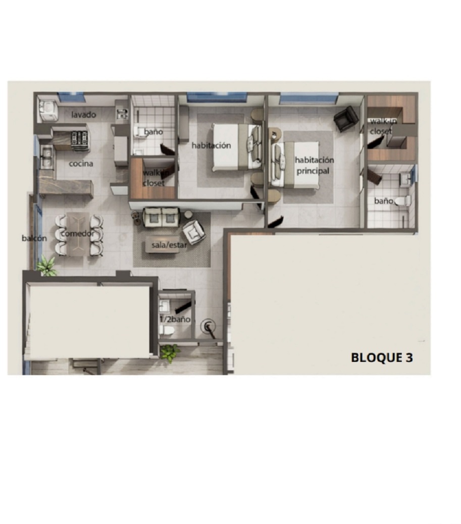 apartamentos - Apartamentos en Bella Vista de 2 y 3 habitaciones  5