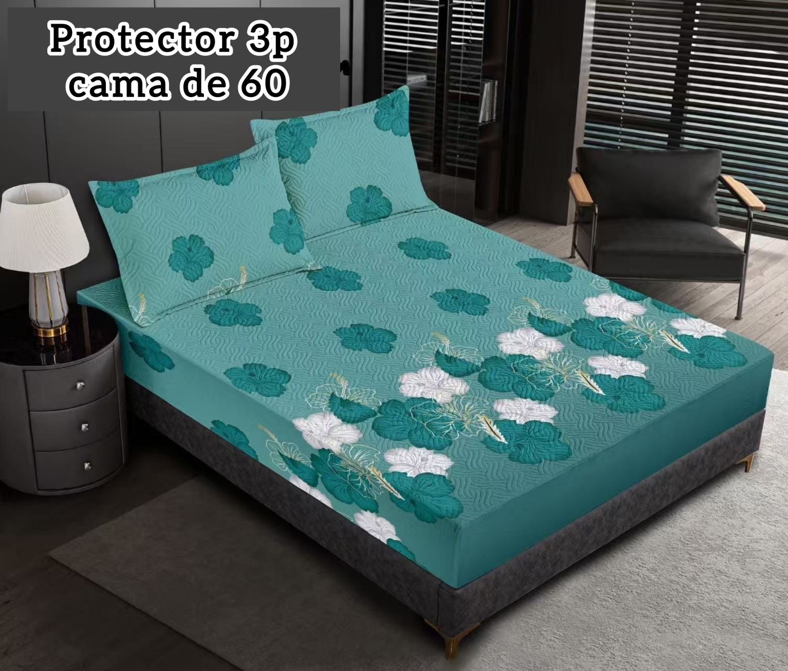 decoración y accesorios - protector impermeable 
3 piezas 
para cama de 60 
 7