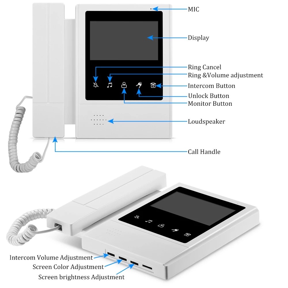 electrodomesticos - Videoportero de Teléfono 4.3"
Sistema de intercomunicación intercom 7