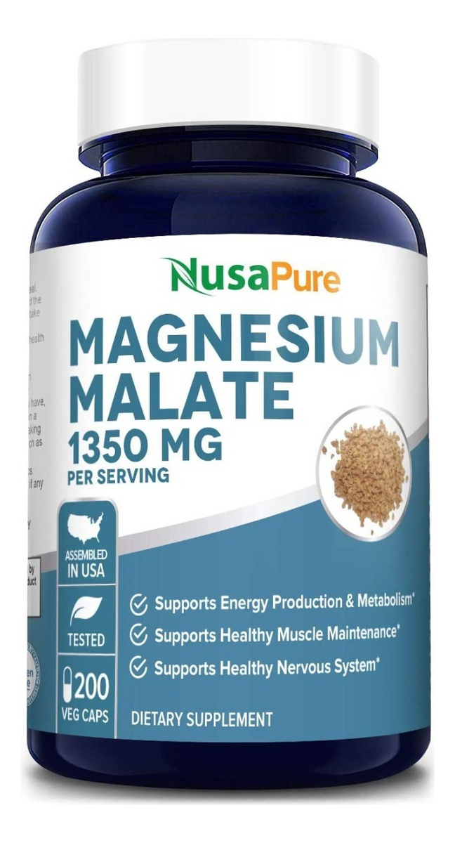 Salud y Equipamiento Médico - Malato Magnesio 1350mg Nusapure - - Unidad A $1610 0