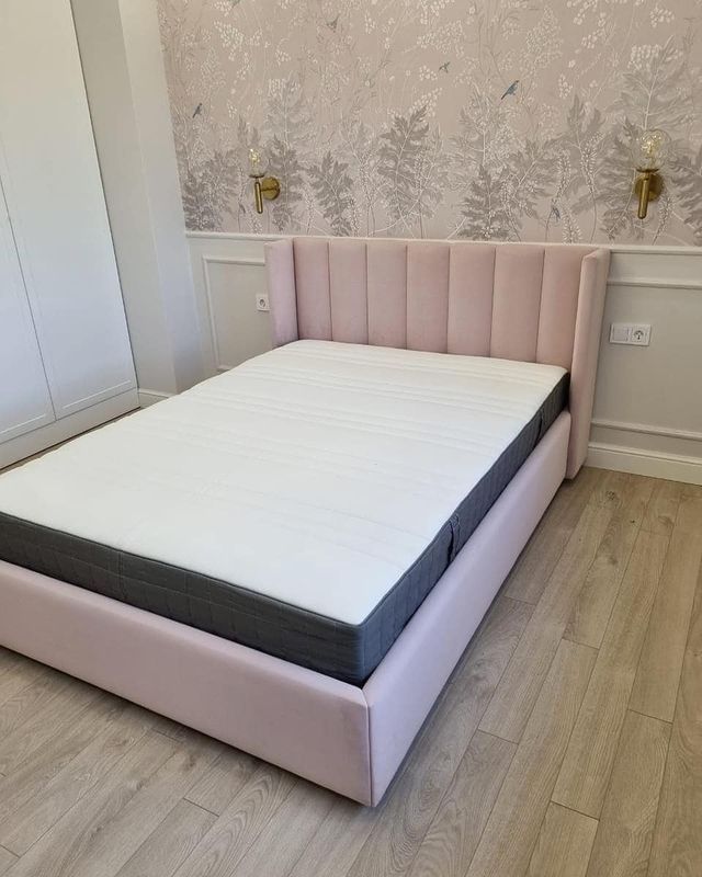 muebles y colchones - Cama tapizada calidad superior+Colchón. Nueva 2