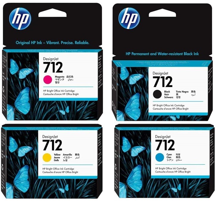 impresoras y scanners - CARTUCHOS ORIGINALES HP 712 PARA PLOTTERS ,DESIGNJET EN TODOS LOS COLORES   2