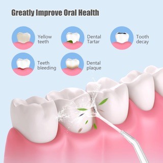 salud y belleza - Irrigador bucal portátil Hilo Dental USB recargable  2