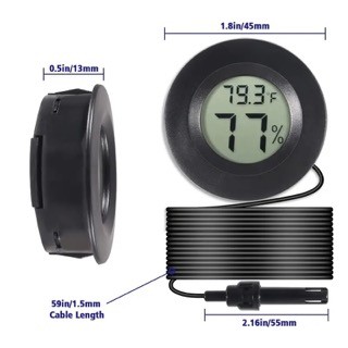 herramientas, jardines y exterior - Mini termómetro digital higrómetro con sonda 0