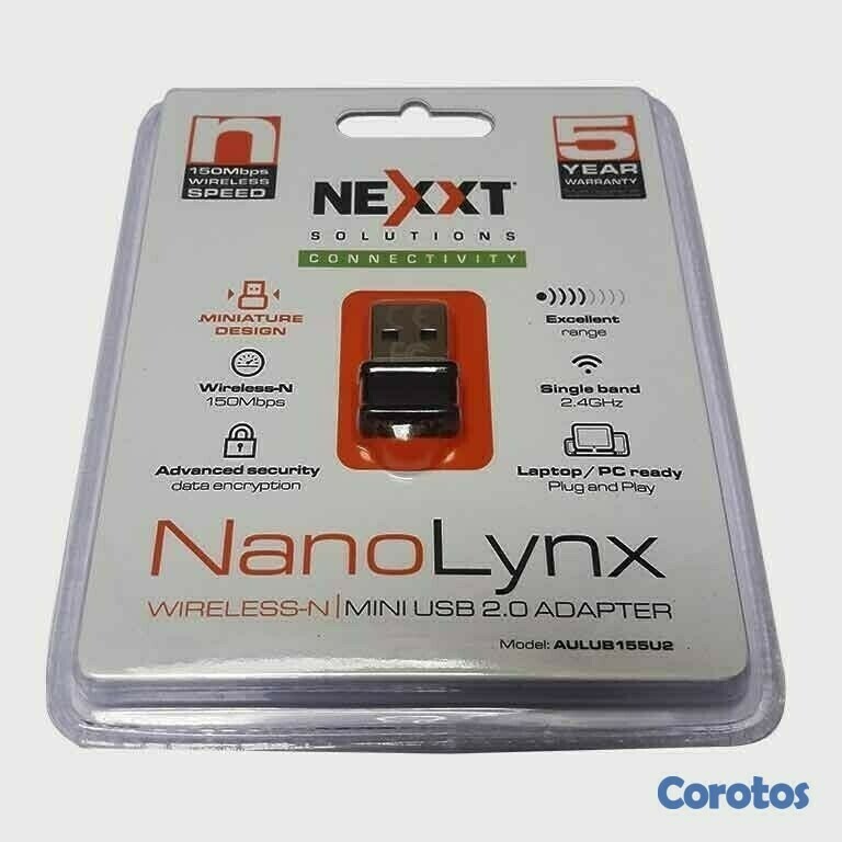 computadoras y laptops - ADAPTADOR DE RED USB WIFI NEXXT NANOLYNX, 2.4GHZ/150MBPS, 802.11B/G/N 2