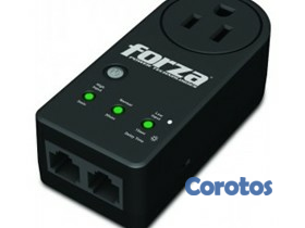 computadoras y laptops - PROTECTOR DE VOLTAJE FORZA - 1 SALIDA - 110V/1800W/900J/18000A DE PROTECCION 
